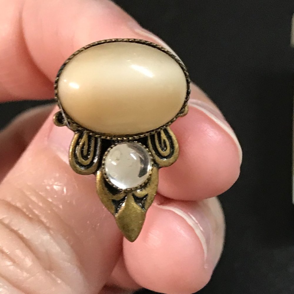 Vintage Brass Post Earrings